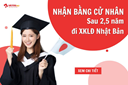Nhận bằng Cử nhân tiếng Nhật sau 2,5 năm đi XKLĐ Nhật Bản